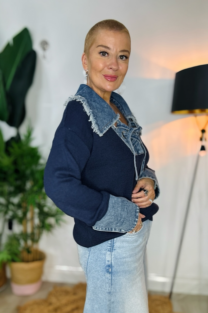 Pre-Order Lex Denim Detailed Jumper