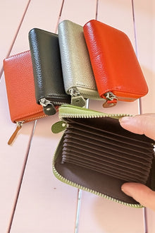 Leather Zipped Card Holder