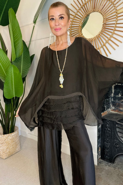 Nia Silk Mix Top