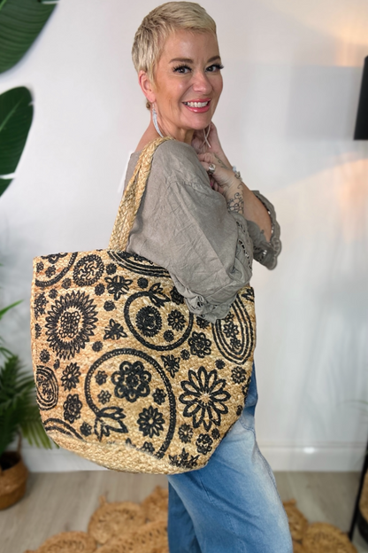 Anaya Jute Bag - Floral