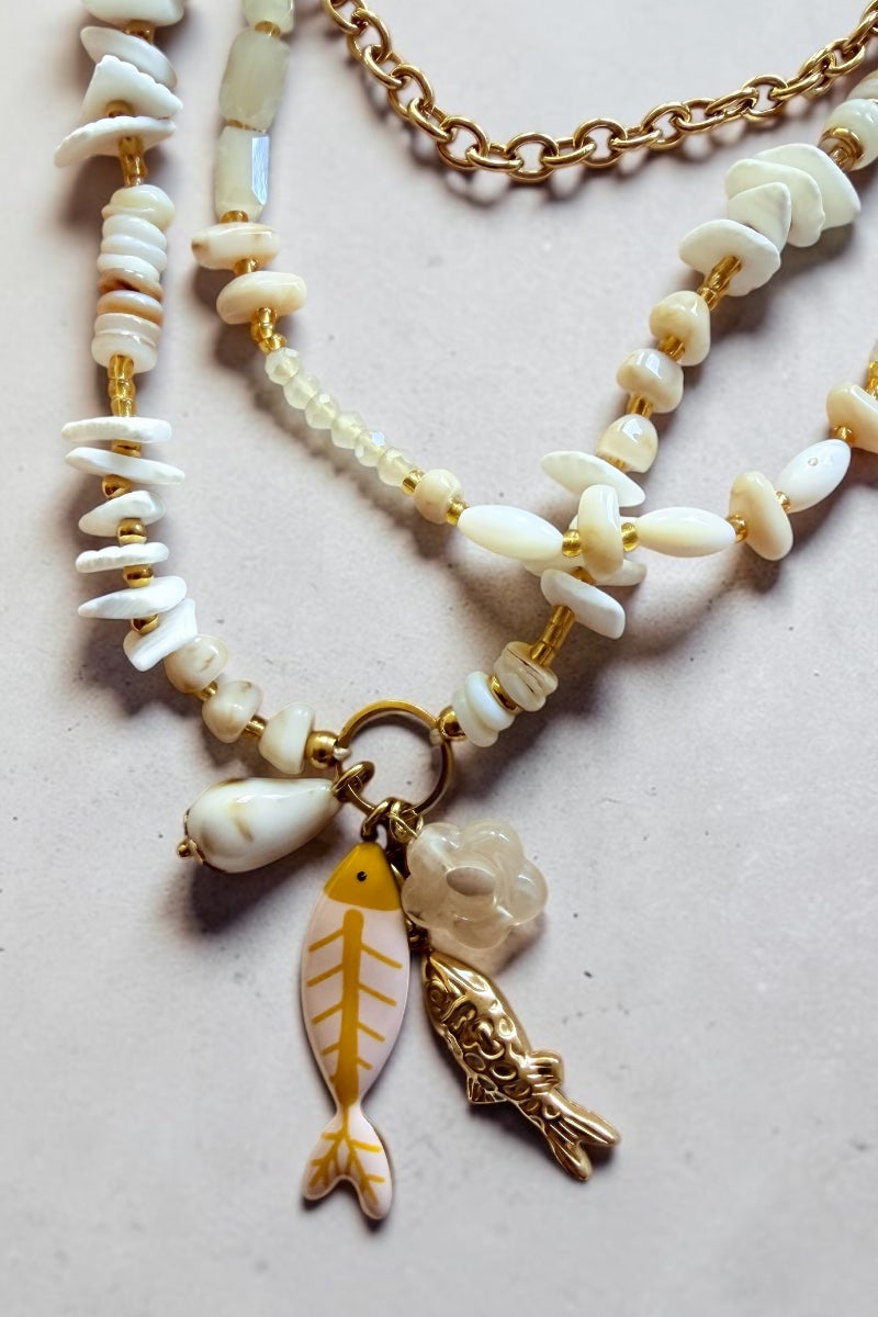 Coastal Keepsake Triple Layer Necklace