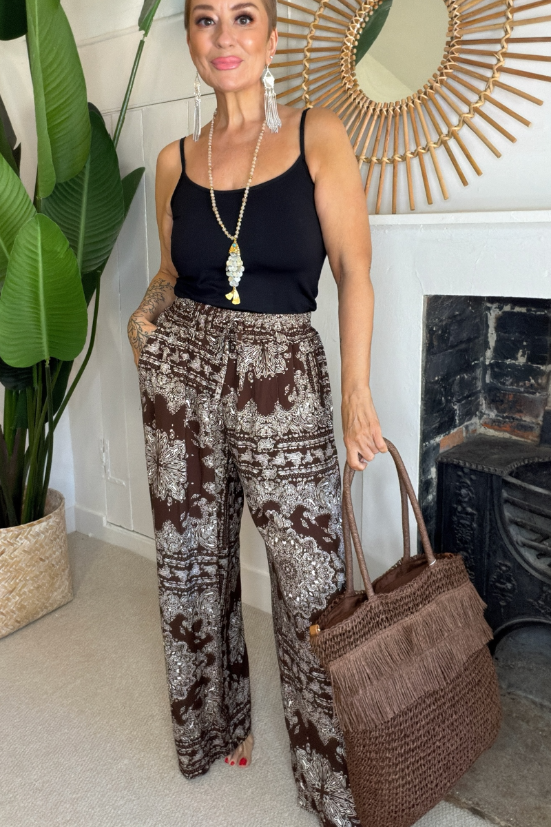 Bandana Wide Leg Trousers