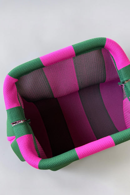 Stripe Clutch Bag