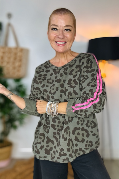 Naomi Leopard Print Sweatshirt