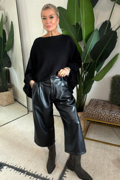 Thea Faux Leather Culottes