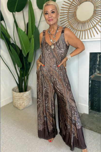 Paisley Print Jumpsuit
