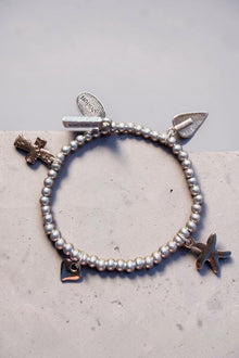 Cross Pendant Beaded Bracelet
