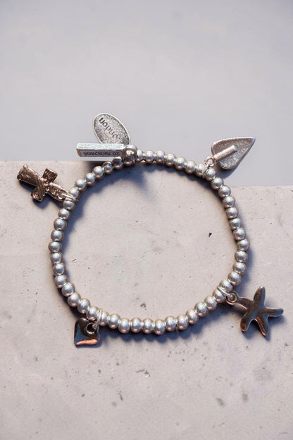 Cross Pendant Beaded Bracelet