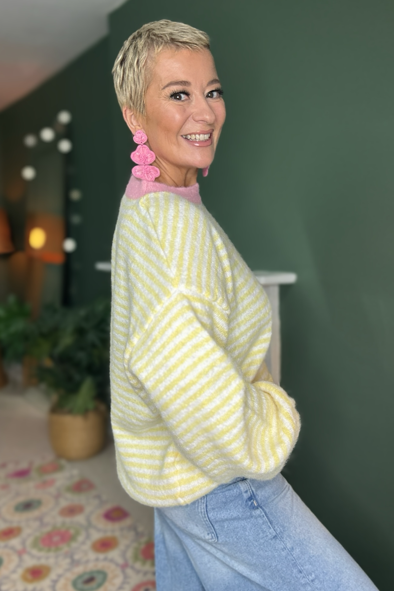 Cloudstripe Crew Neck Knit