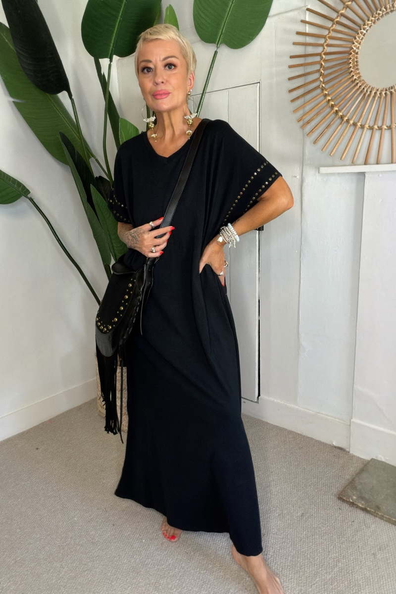 Studded T-Shirt Maxi Dress