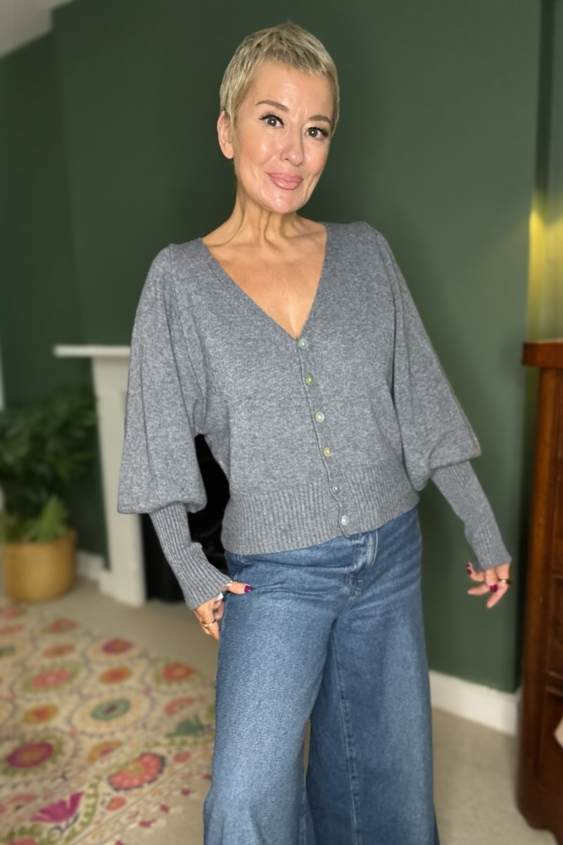 Balloon Sleeve Cardigan
