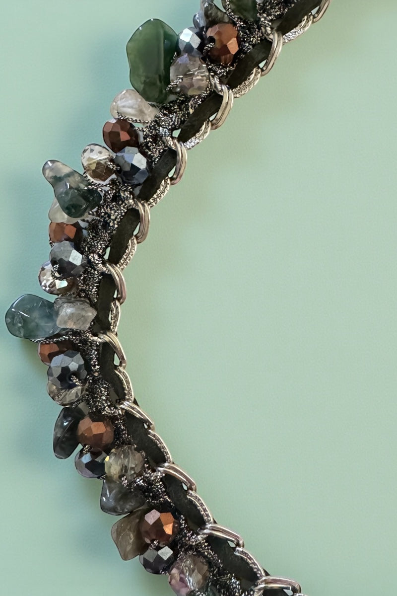 Sabina Stone Necklace - Green Mix