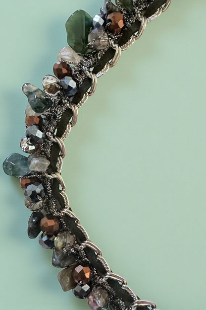 Sabina Stone Necklace - Green Mix