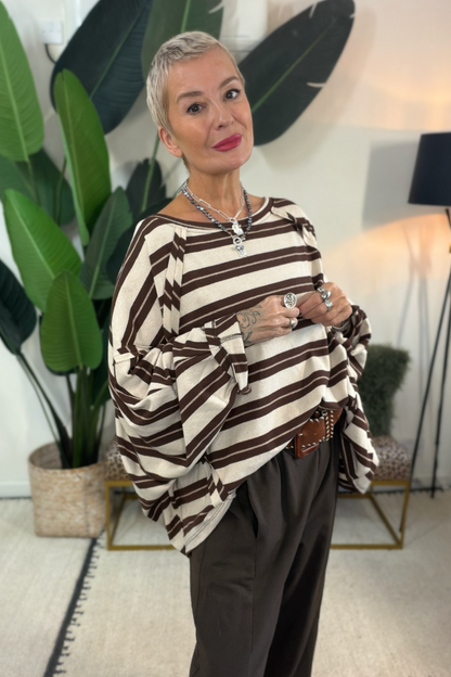Relaxed Stripe Sweatshirt