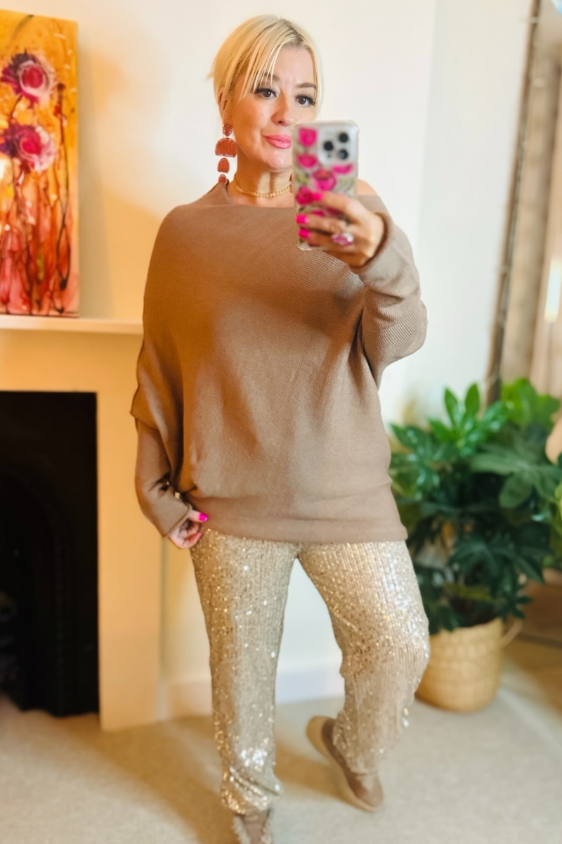 Amelie Asymmetric Knitted Jumper