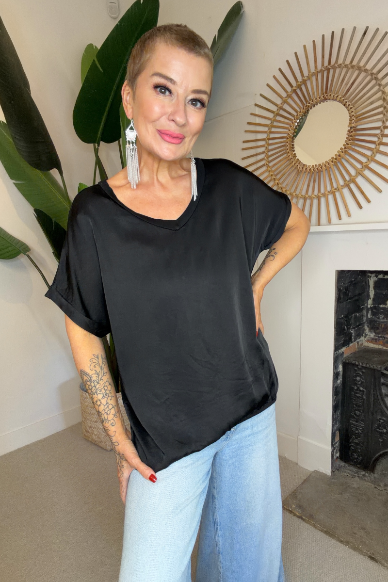 Satin Front Tee