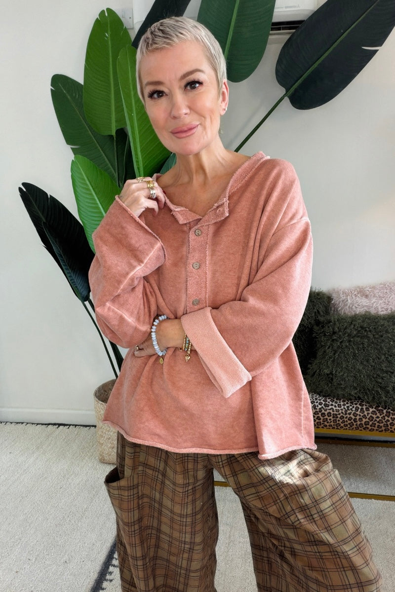 Henley Sweat Top