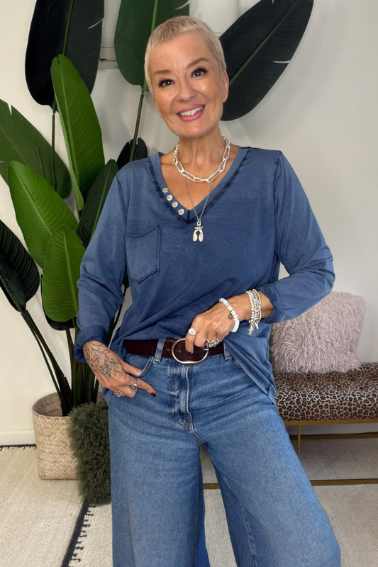 Essential V-Neck Long Sleeve T-Shirt