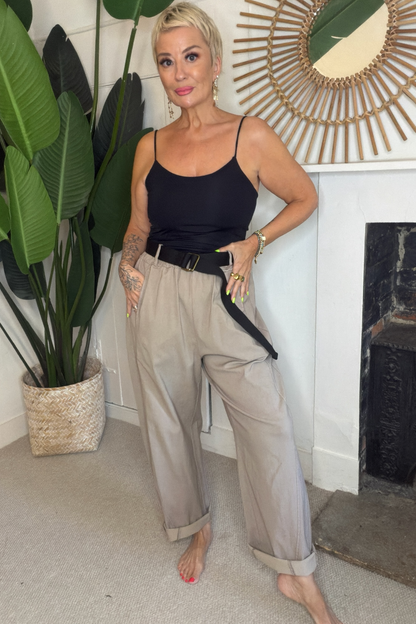 Barrel Leg Trousers