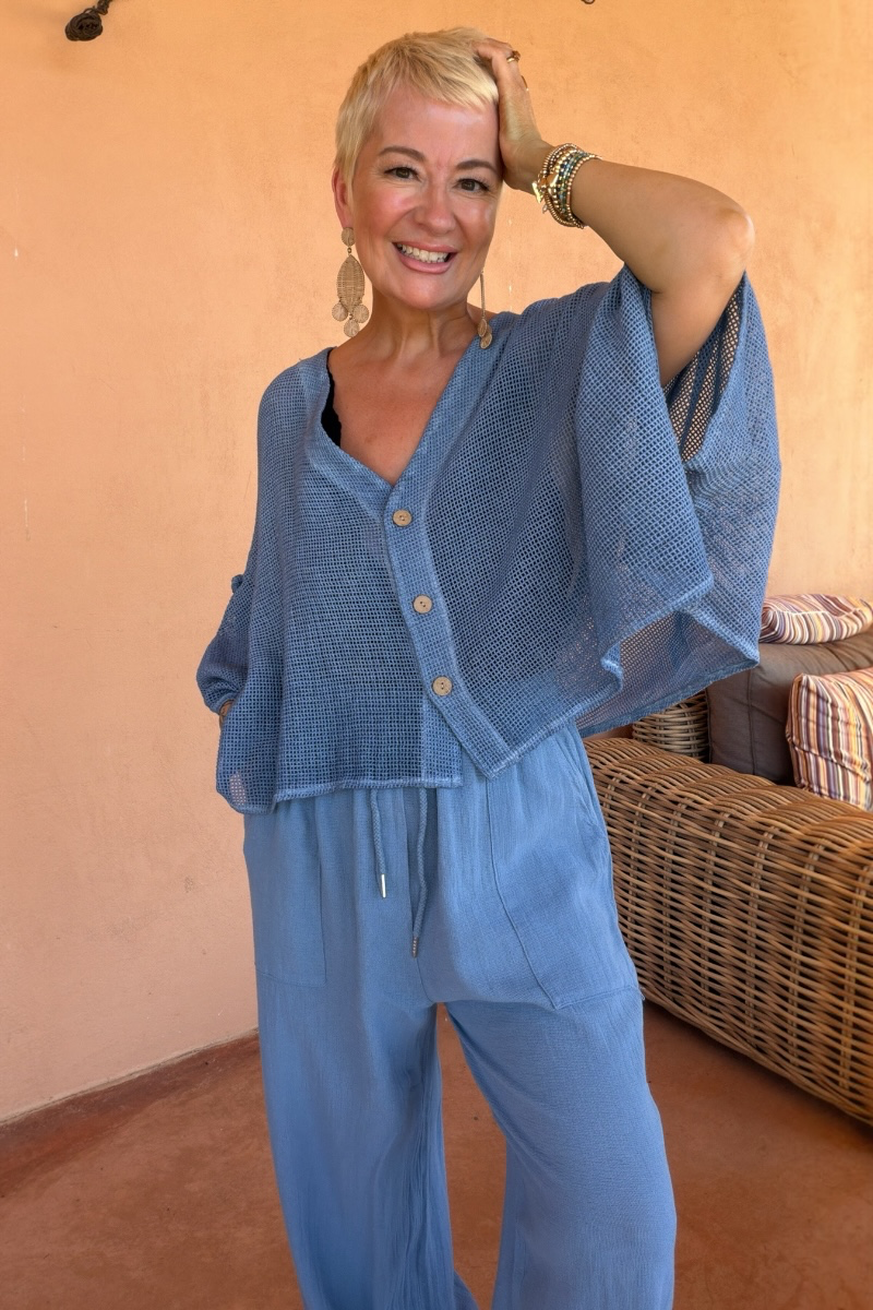 Balearic Breeze Button Up Top