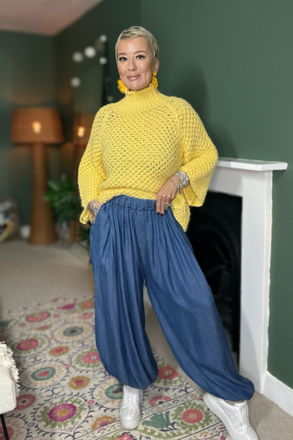 Denim Balloon Trousers