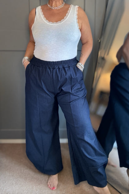 Demi Denim Stretch Balloon Trousers