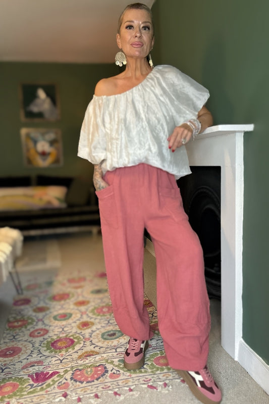 Cotton Waffle Brooke Balloon Pants