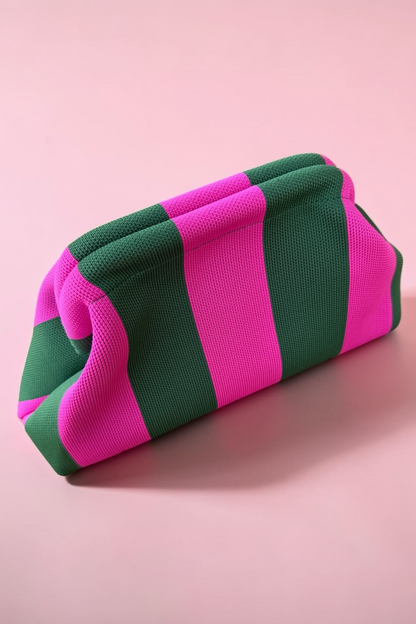 Stripe Clutch Bag