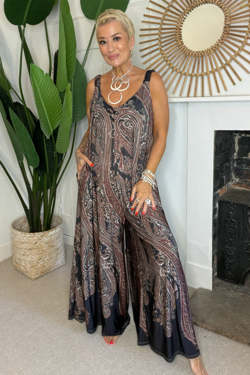 Paisley Print Jumpsuit