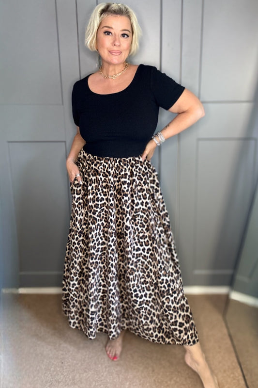 Tanya Leopard Print Midi Dress