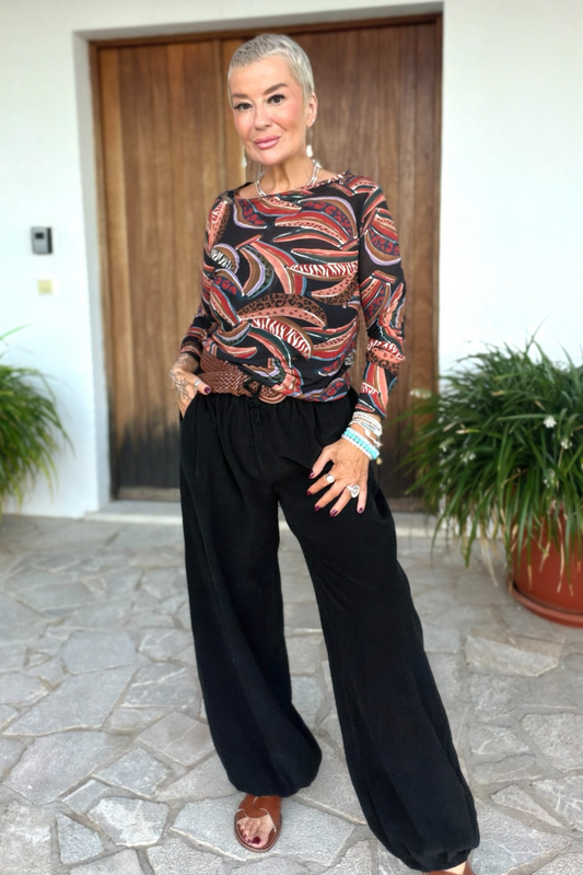 Sheerest Cashmere Mix Knitted Top - Bananas