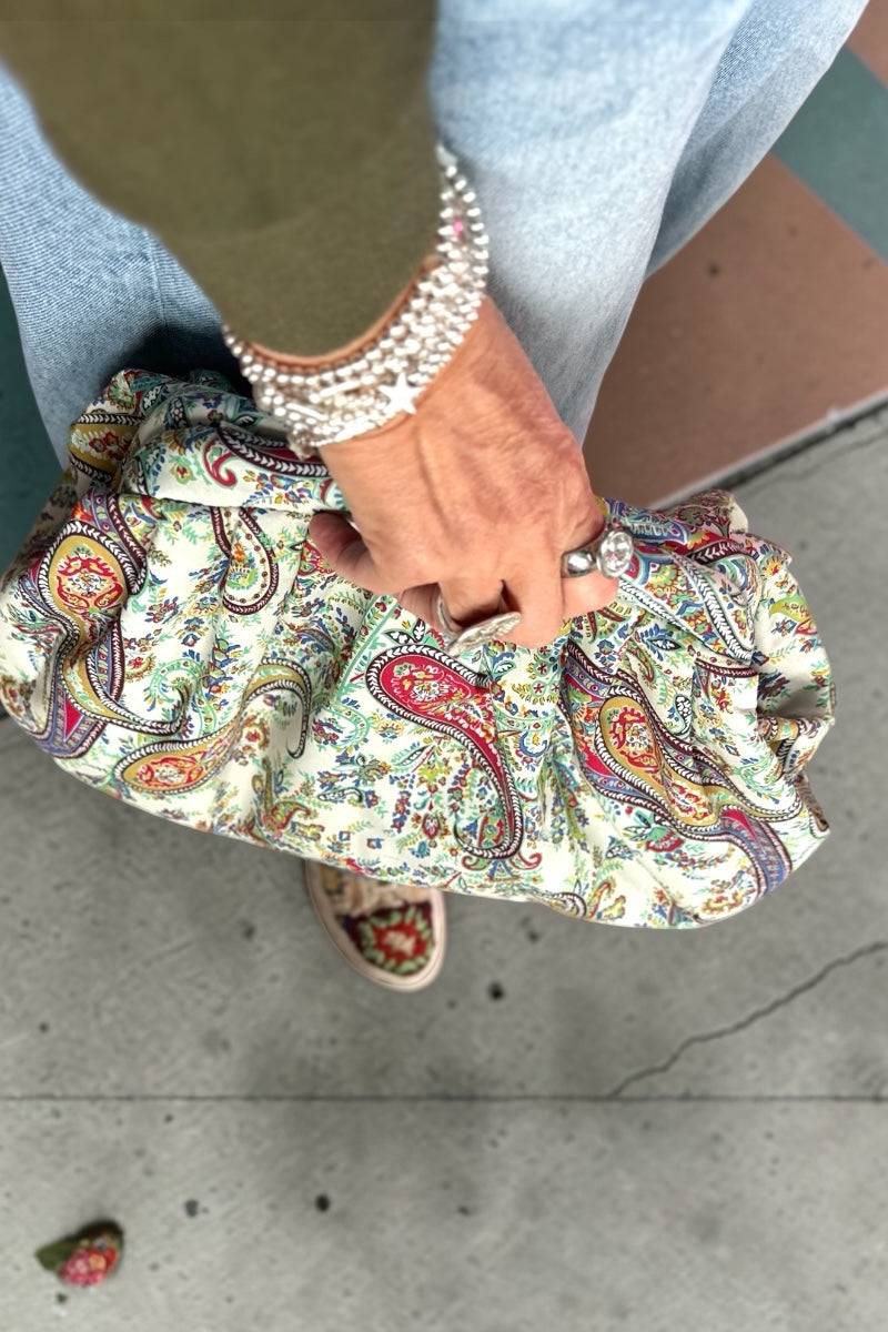 Puffy Clutch Bag - Paisley