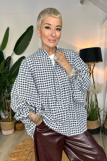 Mono Gingham Blouse