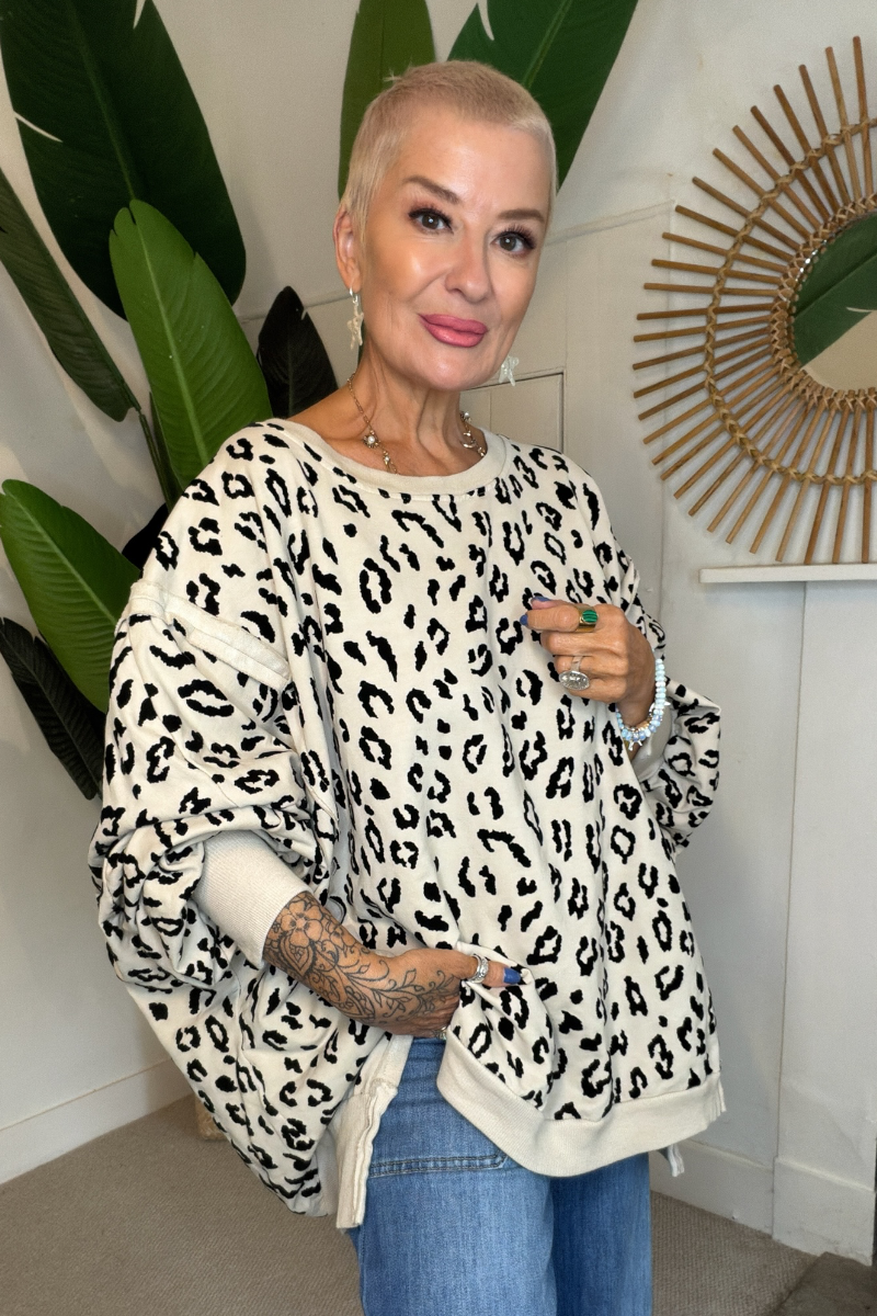 Leopard Baggy Sweat