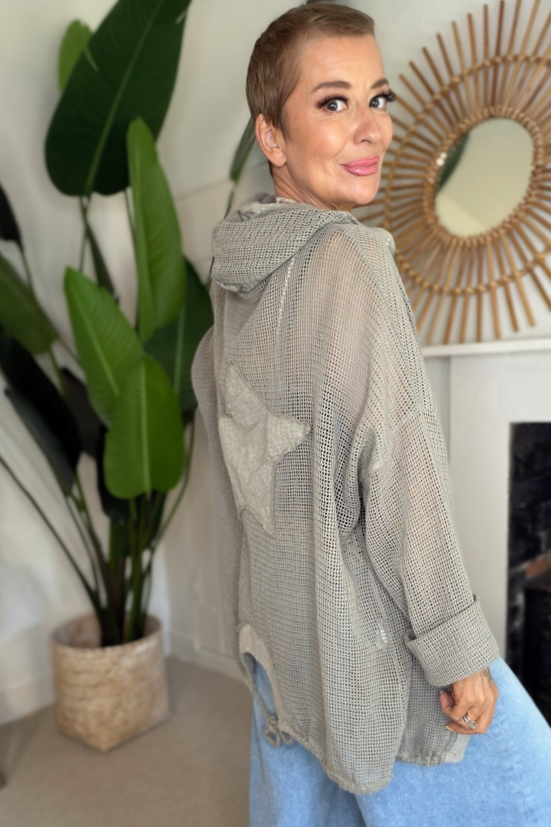 Star Mesh Hoodie