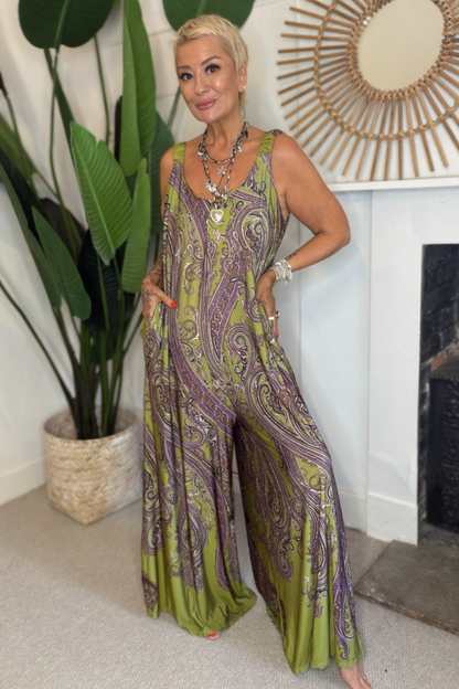 Paisley Print Jumpsuit