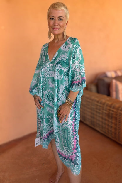 Paisley Ikat Kaftan