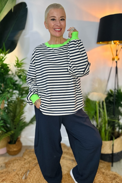 Sonny Stripe Contrast Top