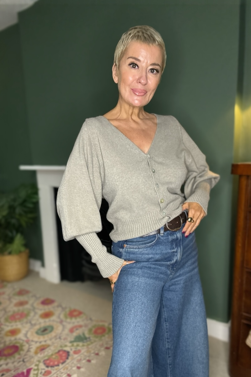 Balloon Sleeve Cardigan