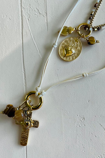 Double Layer Cross Necklace