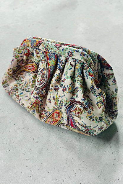 Puffy Clutch Bag - Paisley