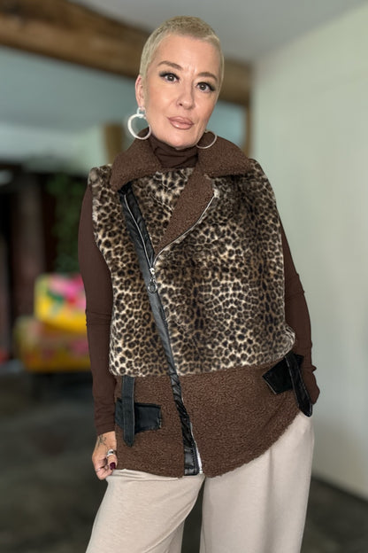 Raven Leopard Gilet