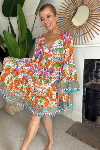 Lux Santorini Tassel Boho Tunic