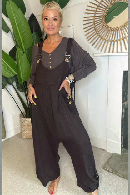 Jamie Linen Dungarees
