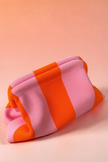 Stripe Clutch Bag