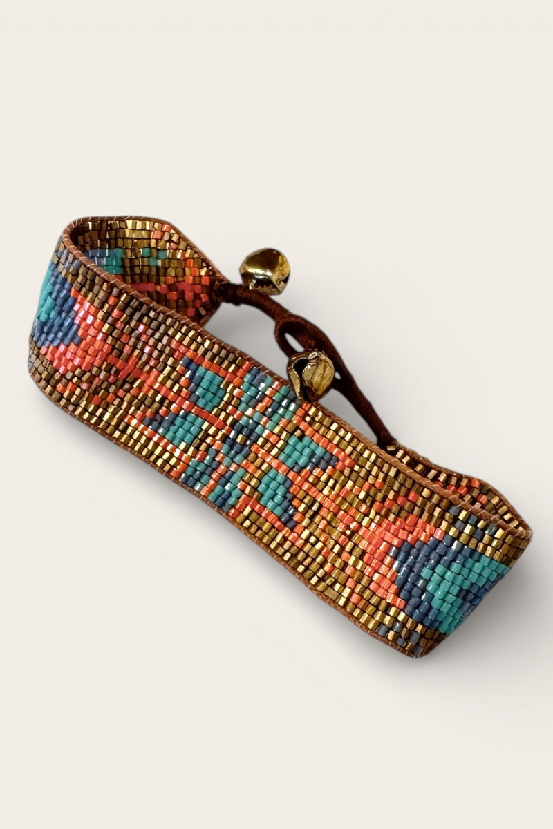 Wide Pastel Mix Star & Arrows Beaded Bracelet