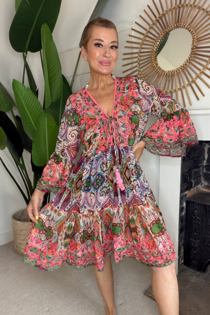 Sunset Soul Boho Tunic Dress
