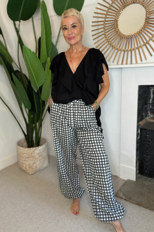 Gingham Balloon Trousers