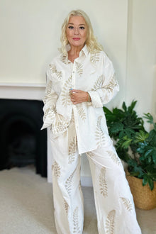 Embroidered Leaf Co-Ord
