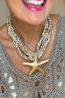 Short Shell & Starfish Necklace- Neutral